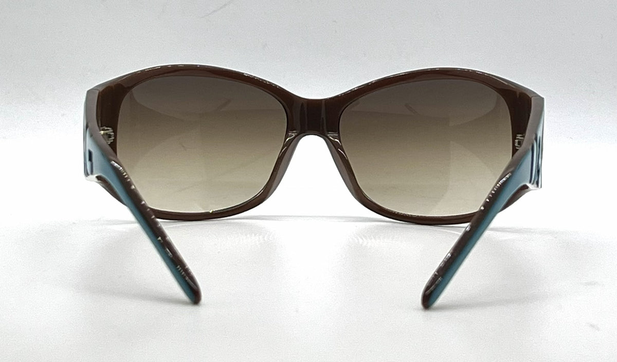 D&G 3008 595/13 Teal Wraparound-Vintage Sunglasses Brown Gradient Lenses-Unworn