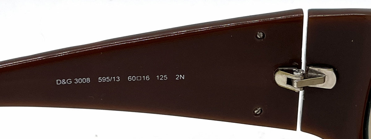 D&G 3008 595/13 Teal Wraparound-Vintage Sunglasses Brown Gradient Lenses-Unworn