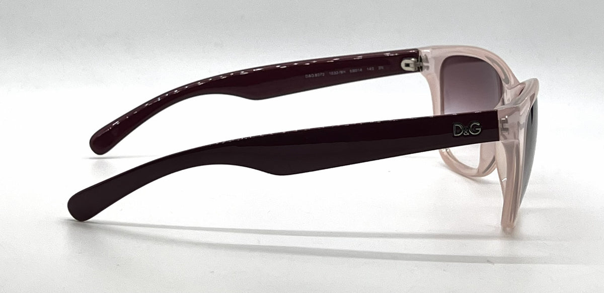 D&G8072 1632/8H Wayfarer-Vintage Sunglasses Blush-Burgundy Pink-Unworn