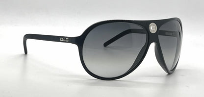 D&G 3018 501/8G Aviator Shield-Vintage Sunglasses Black-Grey Gradient-Unworn