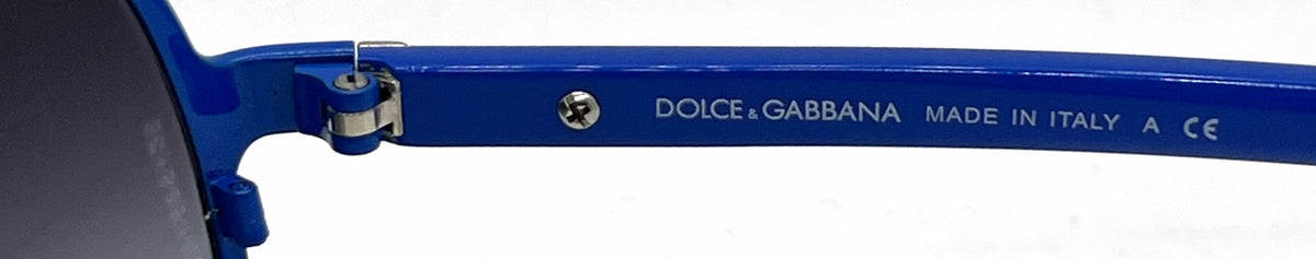 Dolce and Gabbana DG2081 458/8G Double-Bridge Aviator-Vintage Sunglasses Blue-Grey Gradient-Unworn