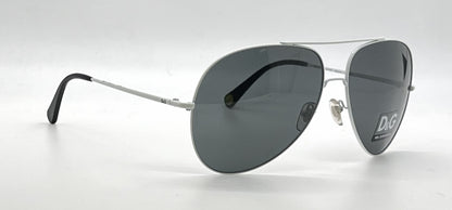 D&G6069 011/87 Aviator-Vintage Sunglasses Silver-White Grey-Unworn