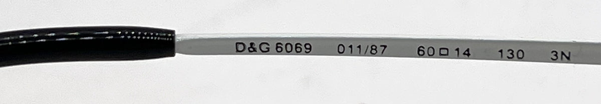 D&G6069 011/87 Aviator-Vintage Sunglasses Silver-White Grey-Unworn