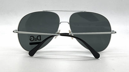 D&G6069 011/87 Aviator-Vintage Sunglasses Silver-White Grey-Unworn