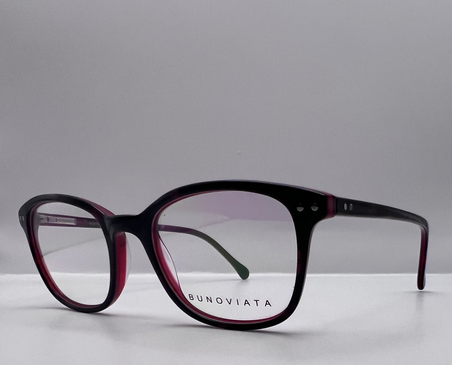 BUNOVIATA - B04100 C.2 Square Optical Frame Handmade Acetate-Spring Hinge-New/Old Stock