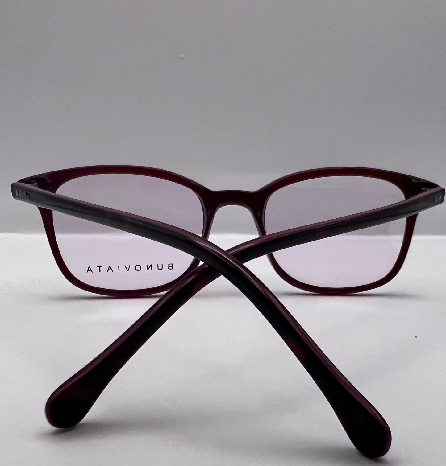 BUNOVIATA - B04100 C.2 Square Optical Frame Handmade Acetate-Spring Hinge-New/Old Stock