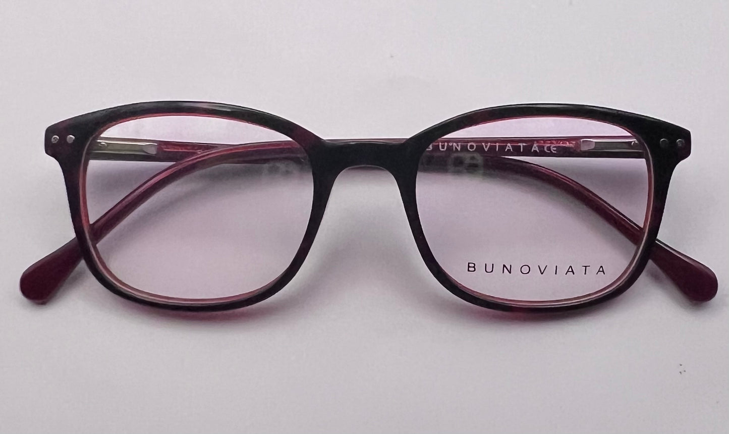 BUNOVIATA - B04100 C.2 Square Optical Frame Handmade Acetate-Spring Hinge-New/Old Stock