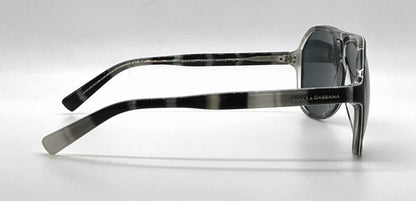 Dolce and Gabbana DG4182P 2724/87 Aviator-Vintage Sunglasses Black-White Marble-Unworn