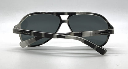 Dolce and Gabbana DG4182P 2724/87 Aviator-Vintage Sunglasses Black-White Marble-Unworn