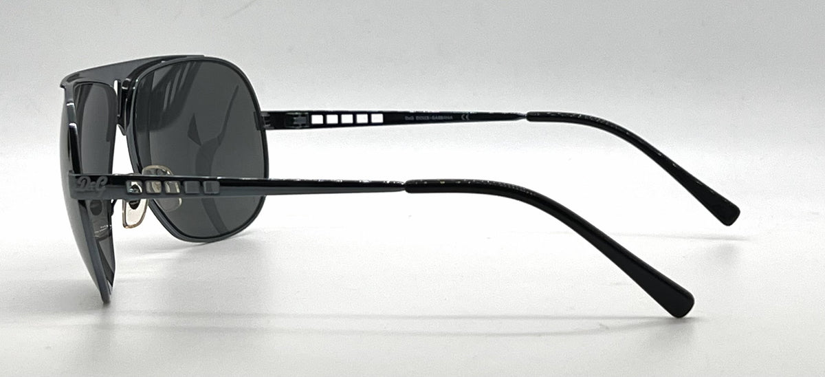 D&G6018 088/6G Aviator-Vintage Sunglasses Gunmetal-Cutout Detail-Unworn