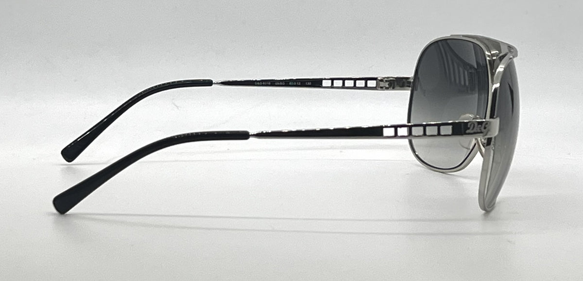 D&G6018 05/8G Aviator-Vintage Sunglasses Silver-Chrome Grey Lenses-Unworn