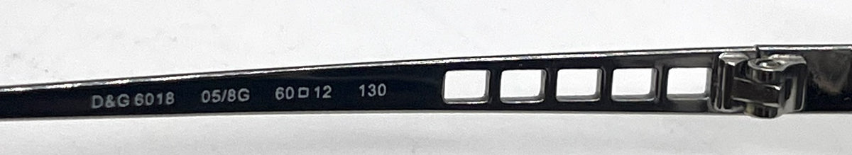 D&G6018 05/8G Aviator-Vintage Sunglasses Silver-Chrome Grey Lenses-Unworn