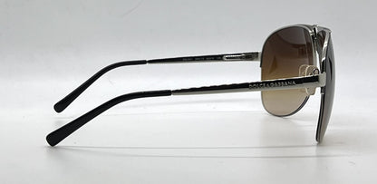 Dolce and Gabbana DG2021 044/13 Double-Bridge Aviator-Vintage Sunglasses Silver-Brown Gradient Lenses-Unworn