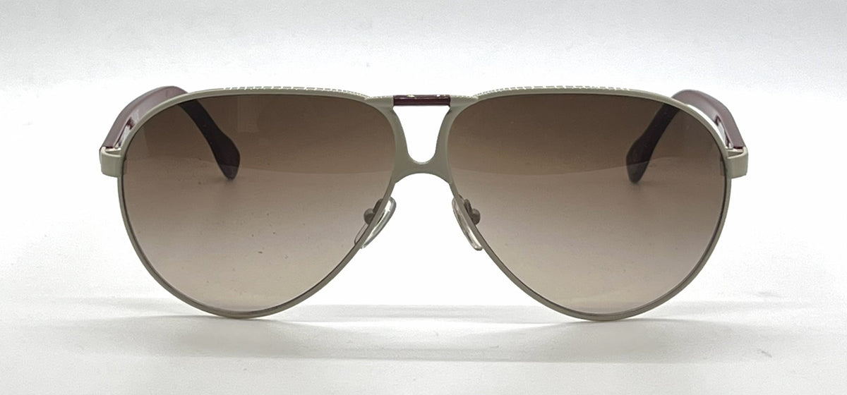D&G6067 443/13 Sand Burgundy Aviator-Vintage Sunglasses-Brown Gradient Lenses-Unworn