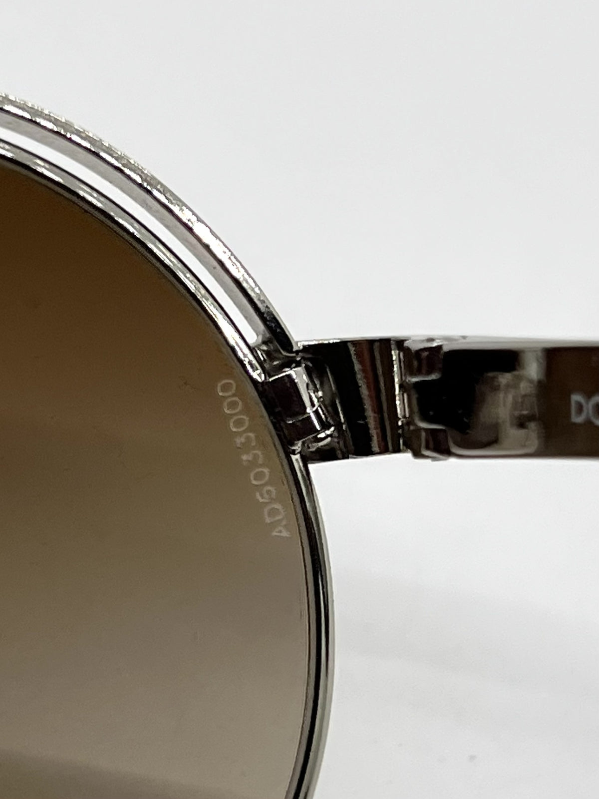 Dolce and Gabbana DG2065 05/13 Double-Bridge Aviator-Vintage Sunglasses Silver-Brown Gradient-Unworn