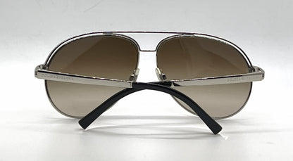 Dolce and Gabbana DG2065 05/13 Double-Bridge Aviator-Vintage Sunglasses Silver-Brown Gradient-Unworn