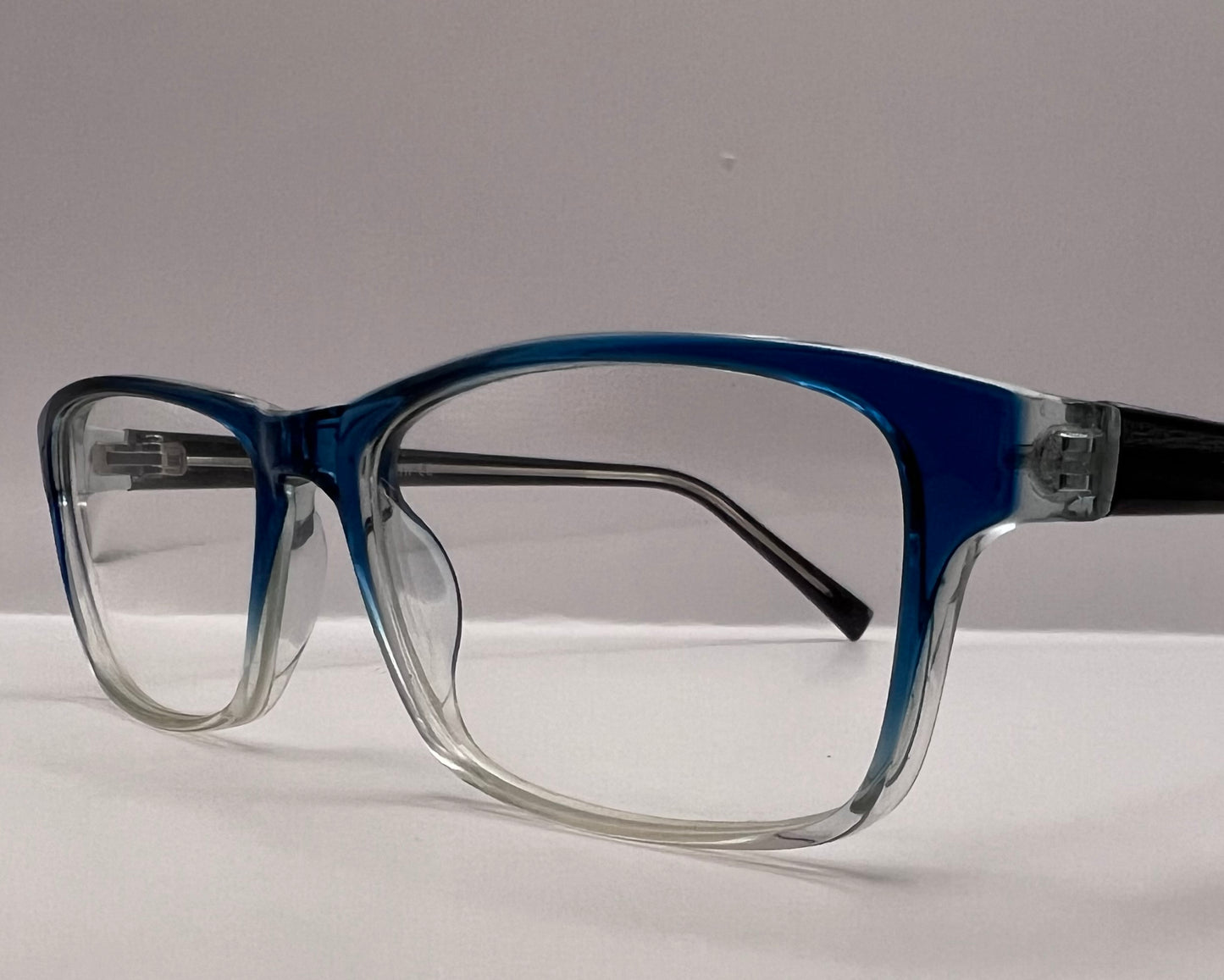 Affordable Eyewear-Pablo Zanetti Mod:PZ1349 55-18-136 Aqua Blue Fade & Black Frames