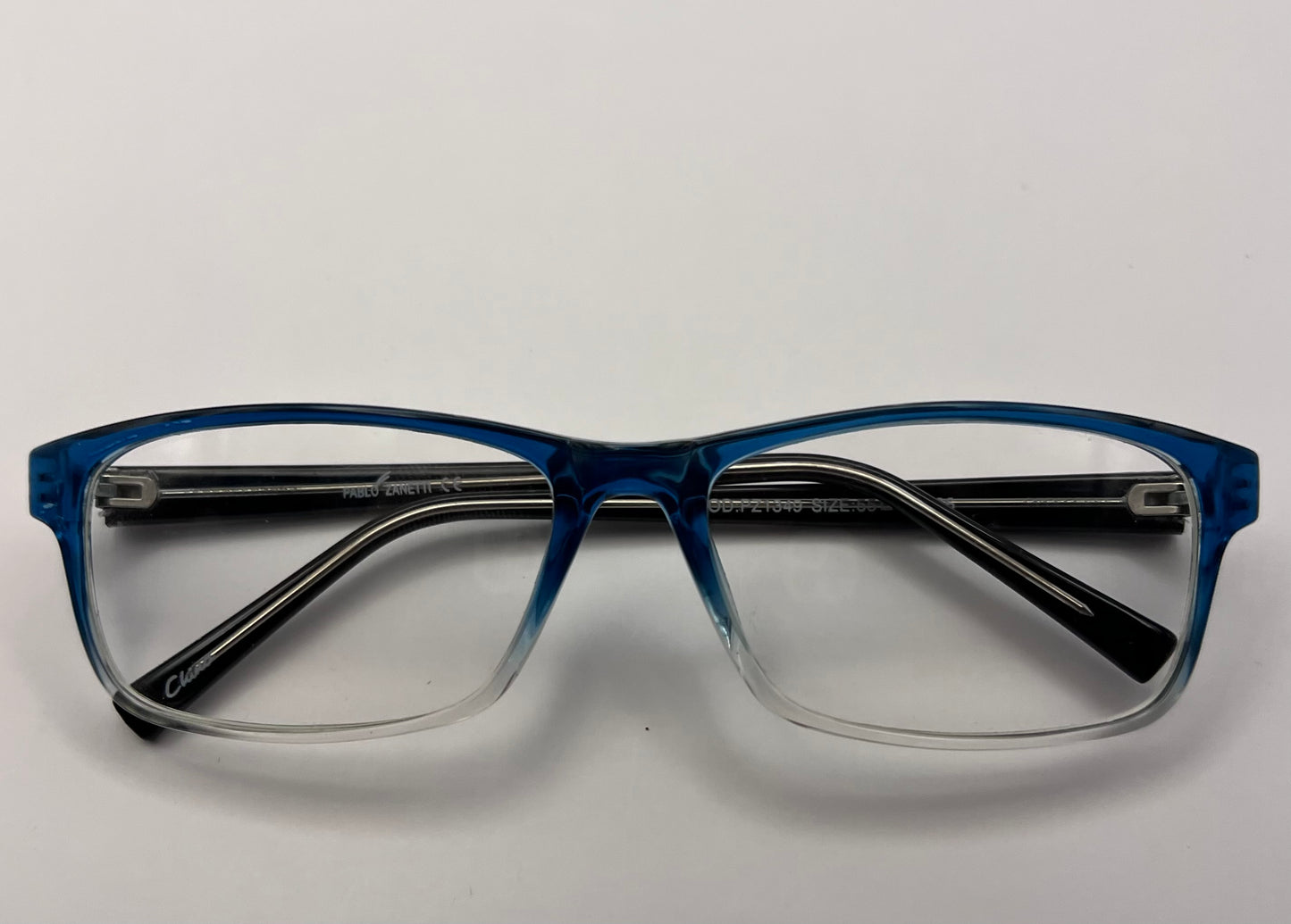 Affordable Eyewear-Pablo Zanetti Mod:PZ1349 55-18-136 Aqua Blue Fade & Black Frames