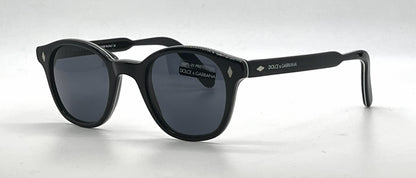 Dolce and Gabbana DG704S B7 Black Square Vintage Sunglasses-Grey Lenses-Unworn