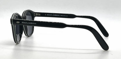 Dolce and Gabbana DG704S B7 Black Square Vintage Sunglasses-Grey Lenses-Unworn