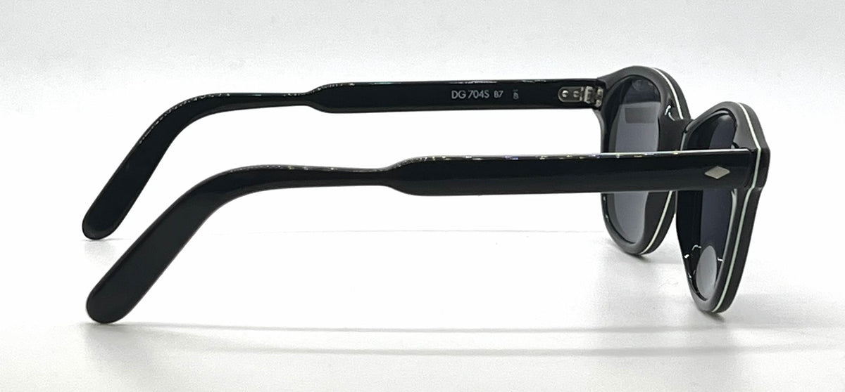 Dolce and Gabbana DG704S B7 Black Square Vintage Sunglasses-Grey Lenses-Unworn