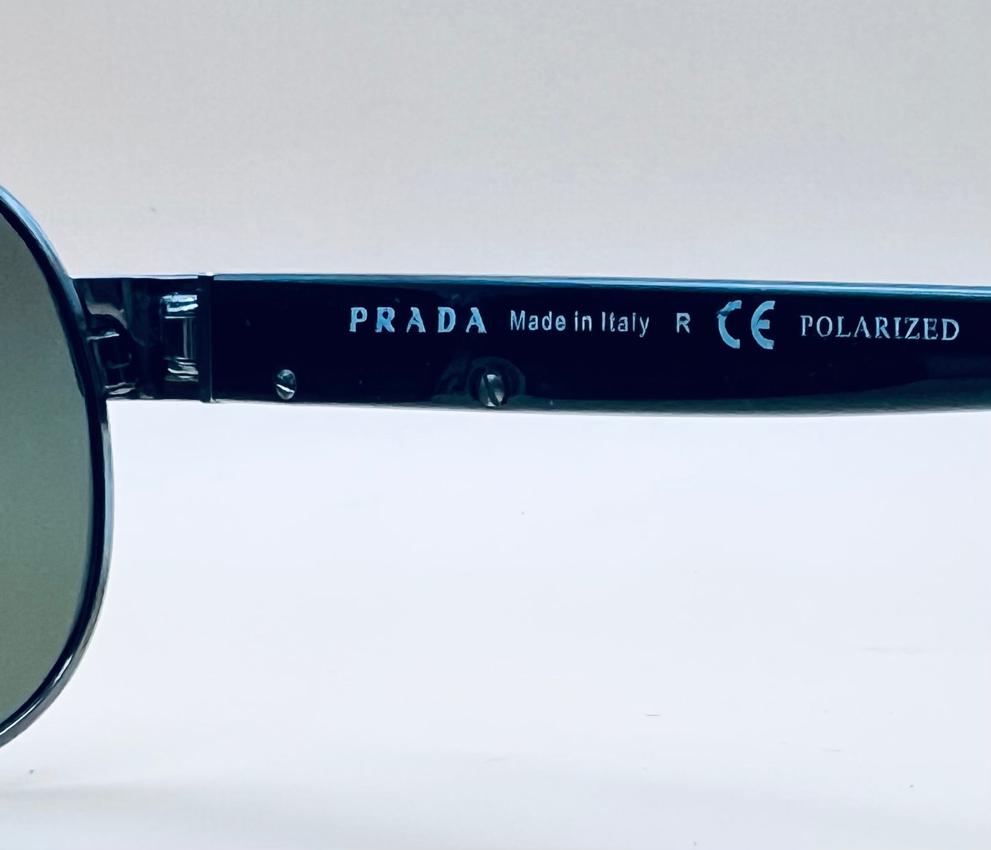 Prada Sunglasses- SPR52P 52 5AV-3P Matte BLACK- Gun Metal Logo-100% Authentic.