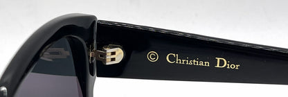 Christian Dior LadyDiorStuds 8072K Black Gold Studs Sunglasses-Grey Lenses-Unworn