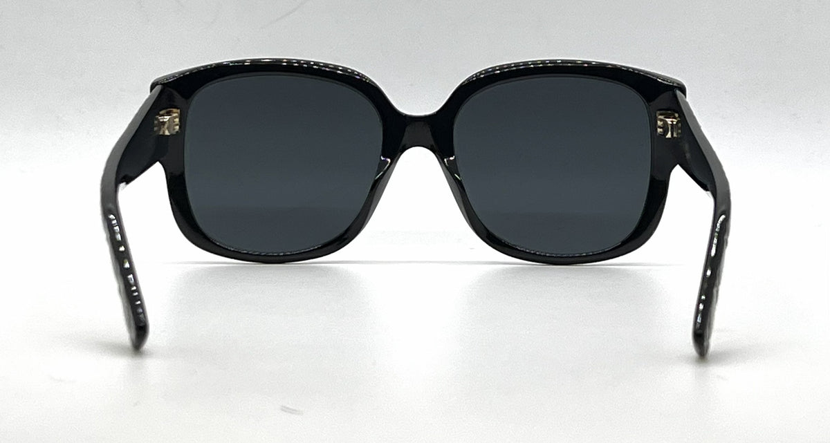 Christian Dior LadyDiorStuds 8072K Black Gold Studs Sunglasses-Grey Lenses-Unworn