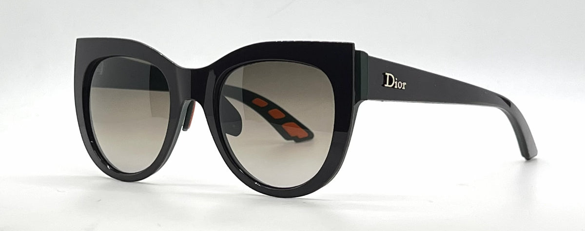 Christian Dior DiorDecale1 BQAHA Dark Brown Cat-Eye Sunglasses-Brown Gradient Lenses-Unworn