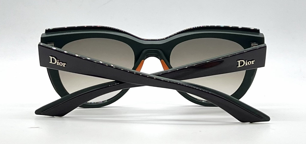 Christian Dior DiorDecale1 BQAHA Dark Brown Cat-Eye Sunglasses-Brown Gradient Lenses-Unworn