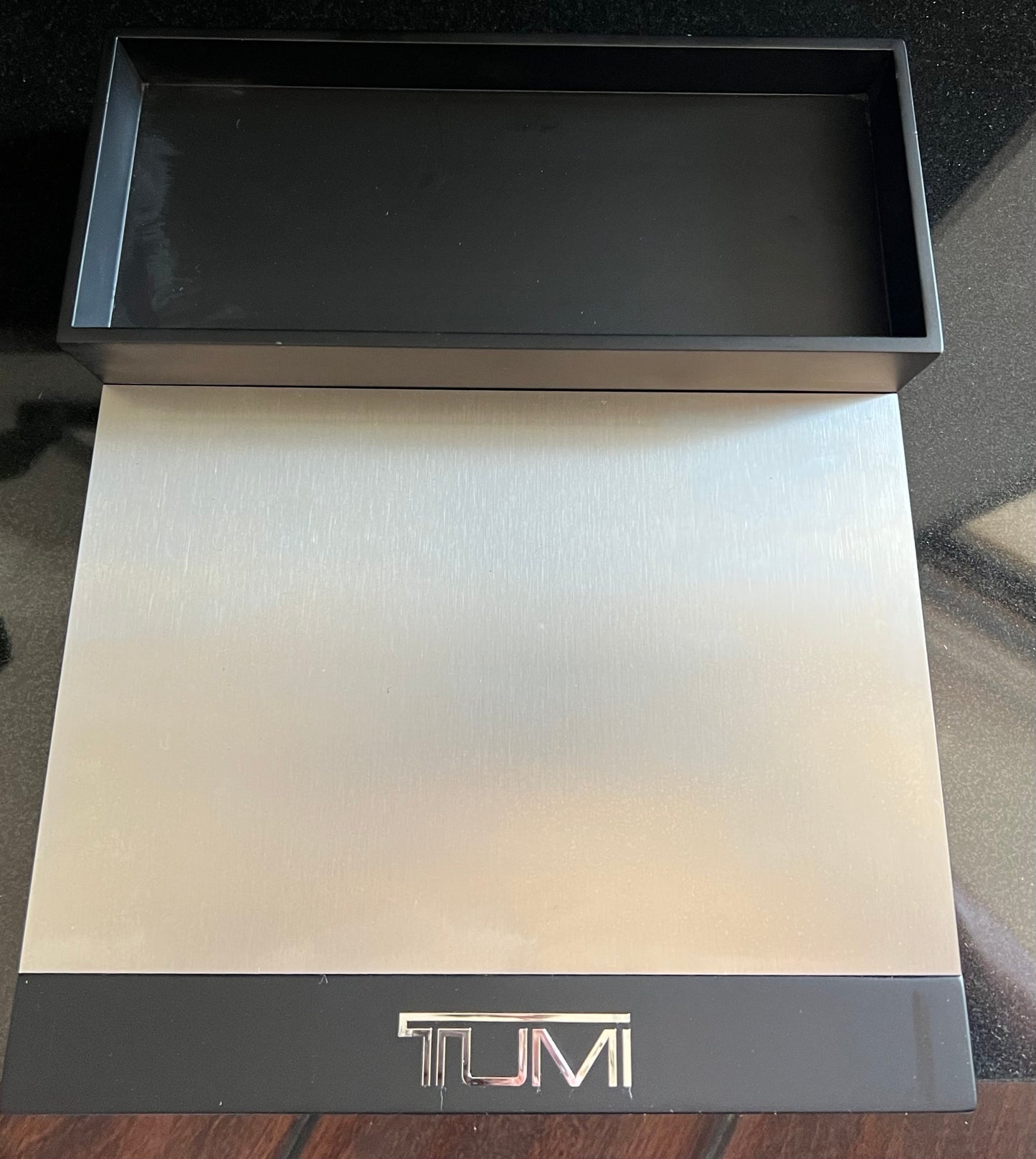 Tumi Multi-Use Retail Display Case: Brand  New. Color: Black & Gun Metal Silver