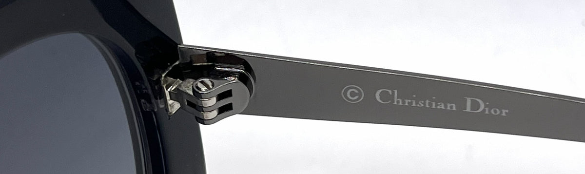 Christian Dior DiorExtase1 OSGHD Oversized Butterfly Black Grey Sunglasses-Grey Gradient Lenses-Unworn