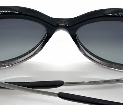 Christian Dior DiorExtase1 OSGHD Oversized Butterfly Black Grey Sunglasses-Grey Gradient Lenses-Unworn