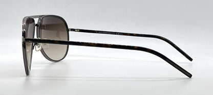 Christian Dior Dior Homme DIOR0139S Aviator Ruthenium Tortoise Sunglasses-Brown Gradient Lenses-Unworn