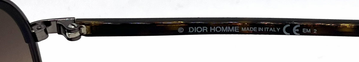 Christian Dior Dior Homme DIOR0139S Aviator Ruthenium Tortoise Sunglasses-Brown Gradient Lenses-Unworn