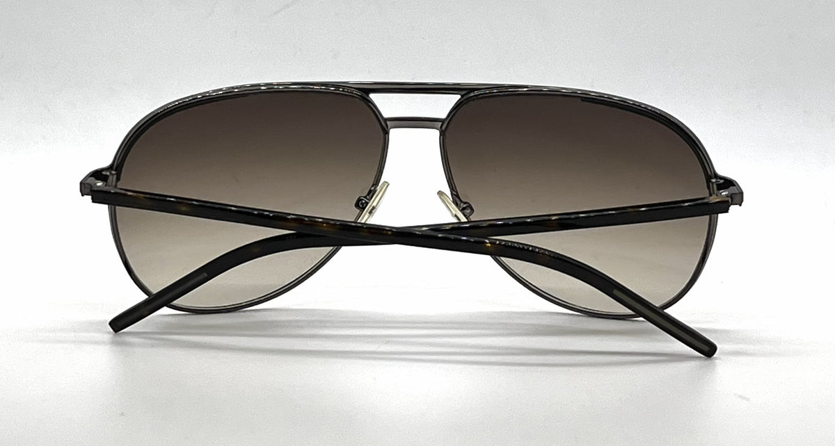 Christian Dior Dior Homme DIOR0139S Aviator Ruthenium Tortoise Sunglasses-Brown Gradient Lenses-Unworn