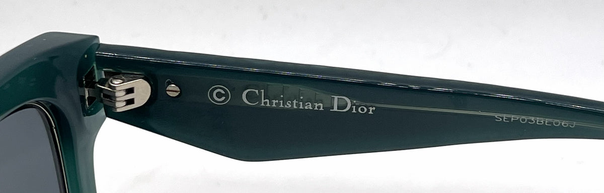 Christian Dior VeryDior1N CJHBN Square Opal Green Sunglasses-Dark Grey Lenses-Unworn