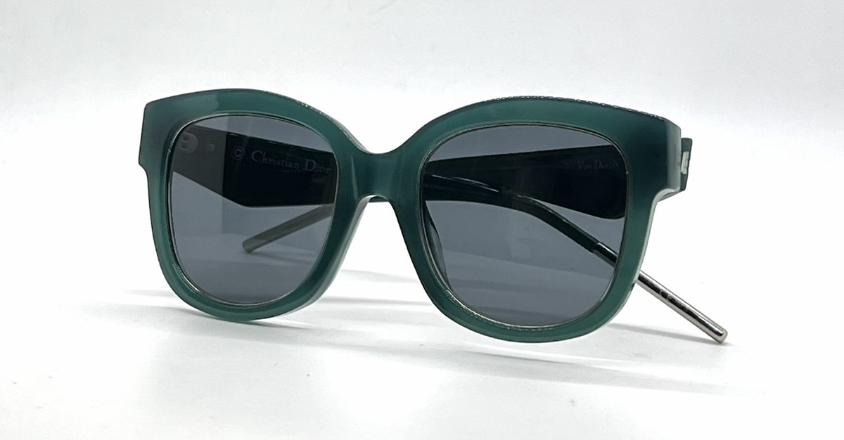 Christian Dior VeryDior1N CJHBN Square Opal Green Sunglasses-Dark Grey Lenses-Unworn