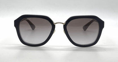 Prada Cinema SPR25R UEE-3E2 Black Grey Square Sunglasses-Grey Gradient Lenses-Unworn