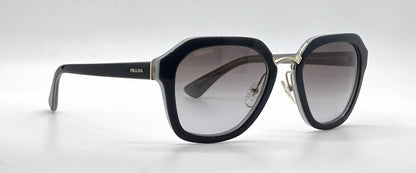 Prada Cinema SPR25R UEE-3E2 Black Grey Square Sunglasses-Grey Gradient Lenses-Unworn