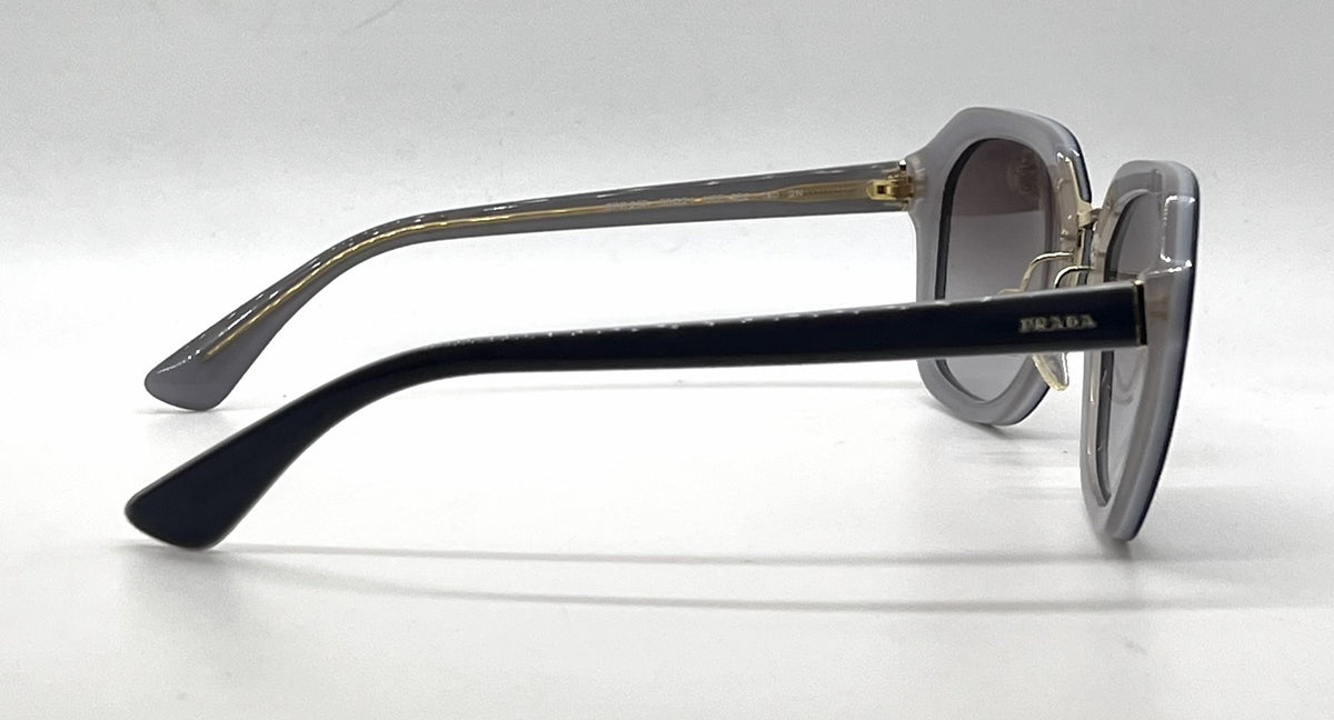 Prada Cinema SPR25R UEE-3E2 Black Grey Square Sunglasses-Grey Gradient Lenses-Unworn