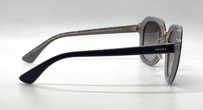 Prada Cinema SPR25R UEE-3E2 Black Grey Square Sunglasses-Grey Gradient Lenses-Unworn