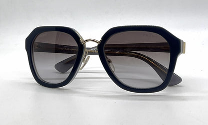 Prada Cinema SPR25R UEE-3E2 Black Grey Square Sunglasses-Grey Gradient Lenses-Unworn