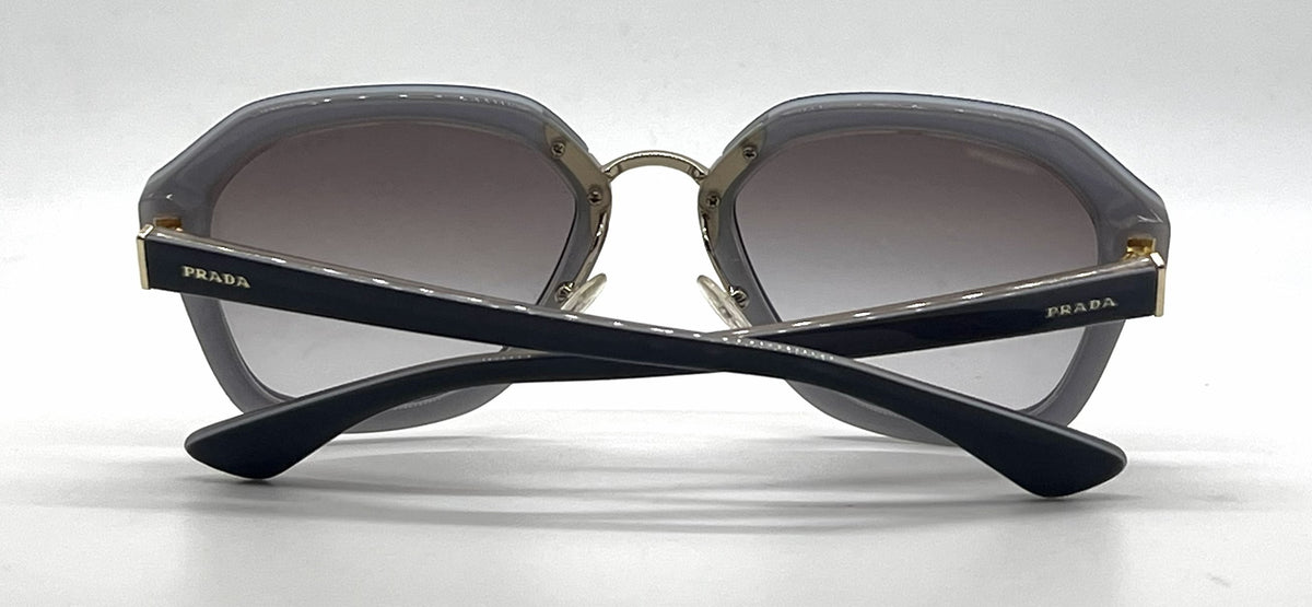 Prada Cinema SPR25R UEE-3E2 Black Grey Square Sunglasses-Grey Gradient Lenses-Unworn