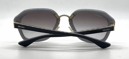 Prada Cinema SPR25R UEE-3E2 Black Grey Square Sunglasses-Grey Gradient Lenses-Unworn