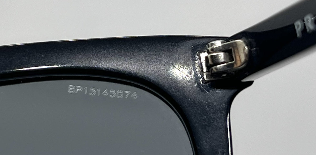 Prada SPR17Q 1AB-3C2 Black Square Sunglasses-Light Grey Lenses-Unworn