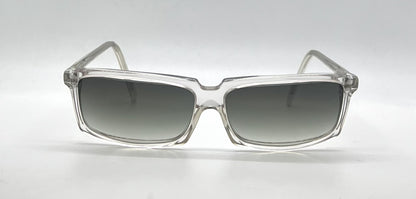 Alain Mikli A.M 88 Crystal Clear Rectangle Sunglasses-Custom Dark Grey Gradient Lenses-Unworn