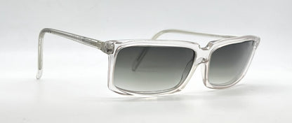 Alain Mikli A.M 88 Crystal Clear Rectangle Sunglasses-Custom Dark Grey Gradient Lenses-Unworn