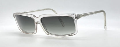 Alain Mikli A.M 88 Crystal Clear Rectangle Sunglasses-Custom Dark Grey Gradient Lenses-Unworn