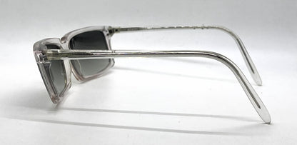 Alain Mikli A.M 88 Crystal Clear Rectangle Sunglasses-Custom Dark Grey Gradient Lenses-Unworn